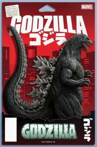 GODZILLA DESTROYS THE MARVEL UNIVERSE #1 JTC Action Figure Variant Comic Book
