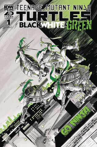 TMNT BLACK WHITE & GREEN #1 Cover A Shalvey Variant