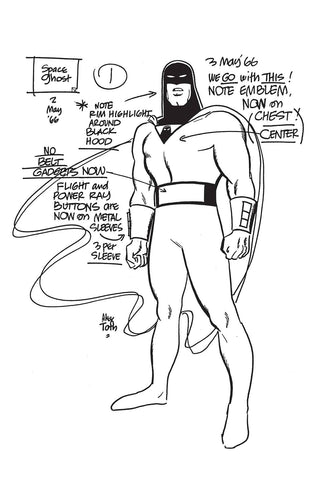 SPACE GHOST #1 Cover U Toth Model Sheet Variant