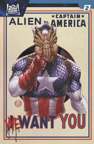 ALIEN VS CAPTAIN AMERICA #2 Brooks Variant