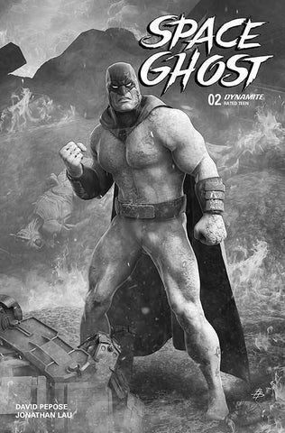 SPACE GHOST #2 1:5 Barends B&W Variant