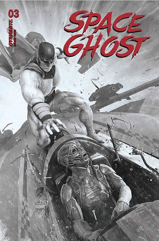 SPACE GHOST #3 1:5 Barends Black and White Variant