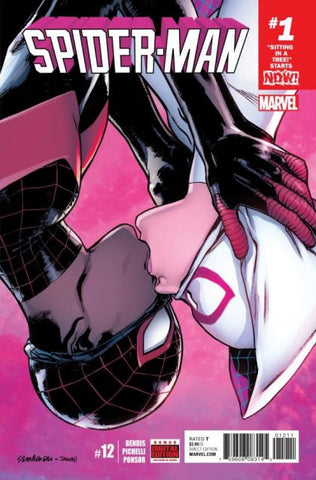 Spider-Man 12 Miles and Gwen kiss