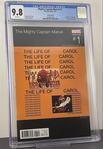 Mighty Captain Marvel #1 Hip Hop Variant CGC 9.8