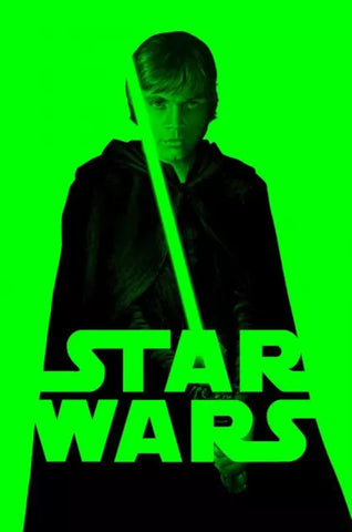 STAR WARS #28 John Tyler Christopher Luke Skywalker Green Negative Wash Variant